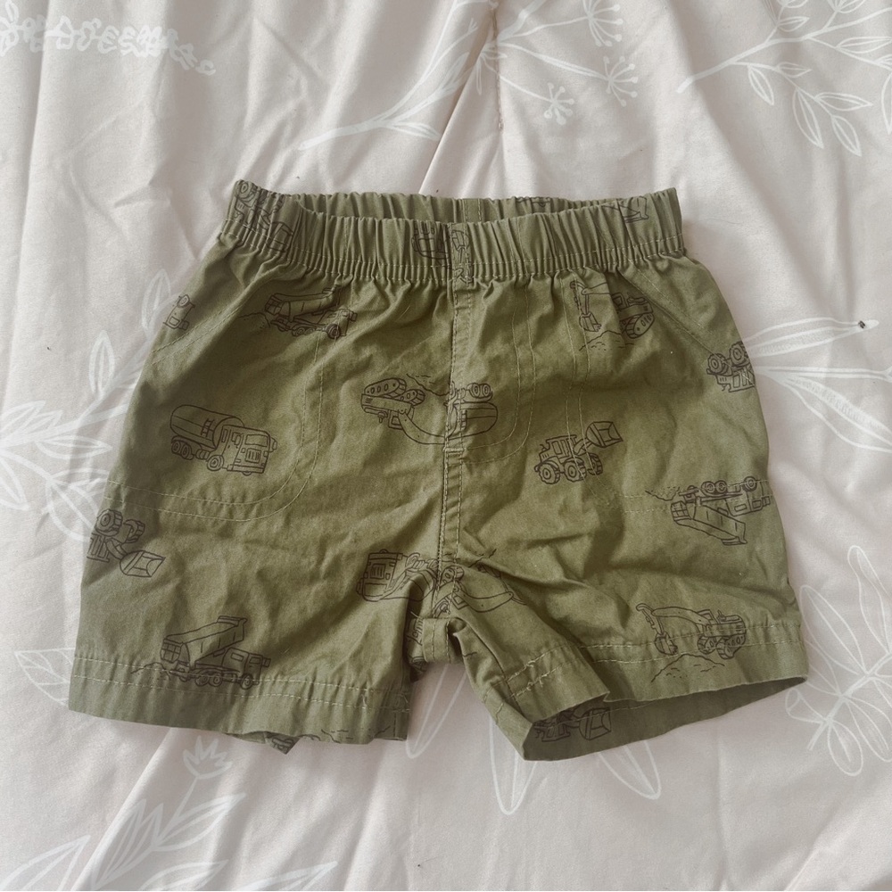 NWOT olive green baby truck shorts